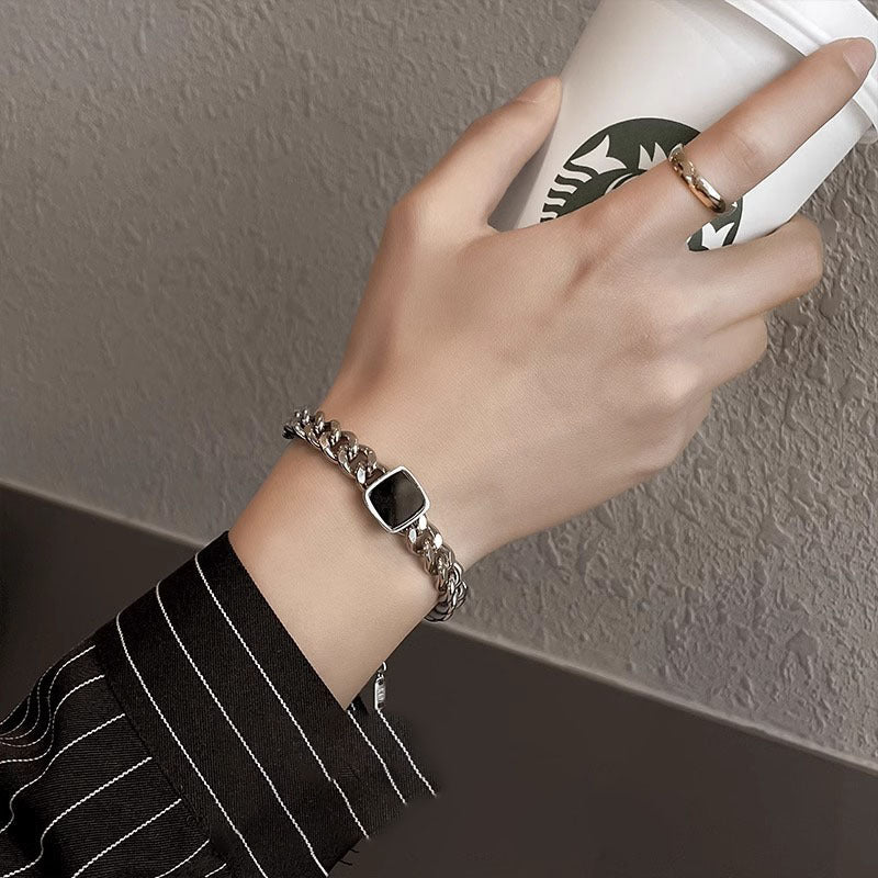 Square Cuban Bracelet Men's Titanium Steel Does Not Fade