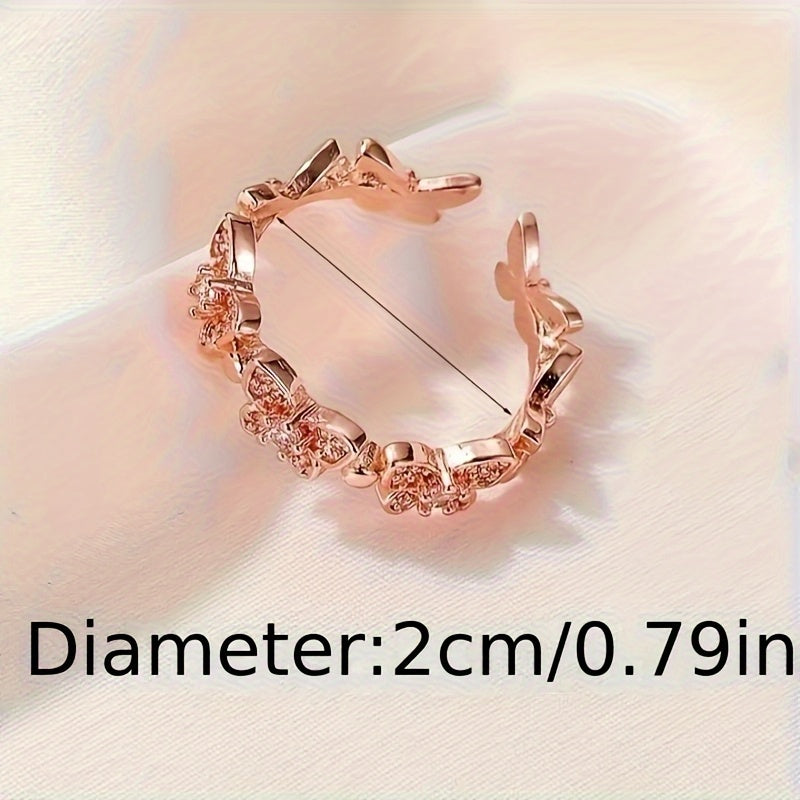 1 Piece Fashion Personalized Butterfly Open Ring For Women, Adjustable