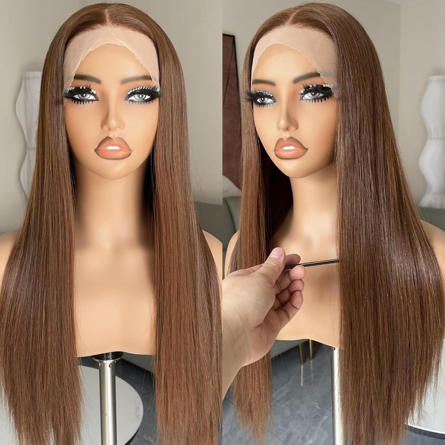 European And American Style Wig Women's Front Lace High Temperature