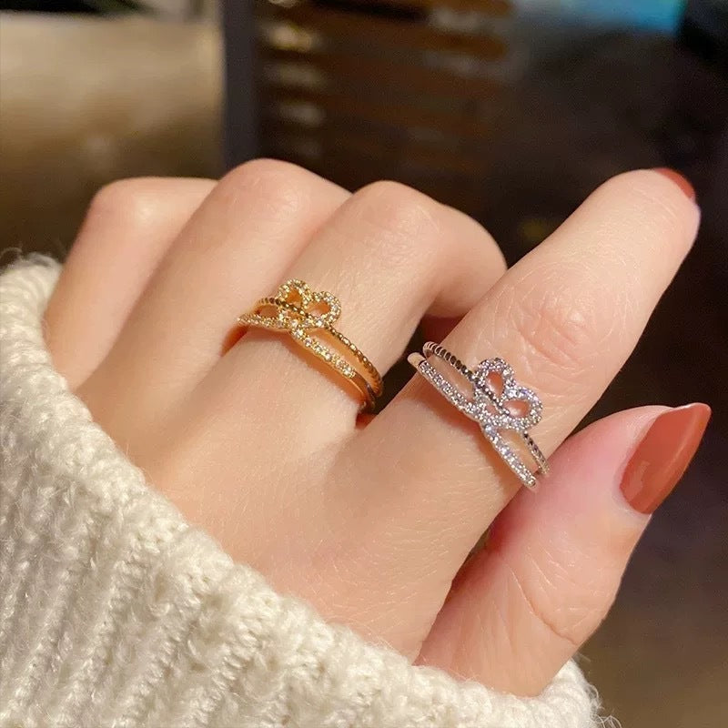 Love Ring Female Internet Celebrity Light Luxury High-end Sense Niche Design